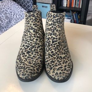 Cheetah print booties